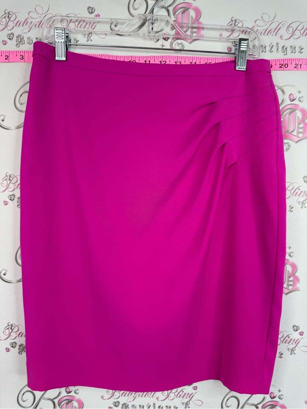Jacob skirt rutched detail pink Bright Fuchsia Pencil Skirt